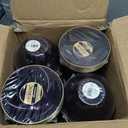 12 oz Purple/Gold Rim Hammered Bowls - Disposable Plastic Catering and Party Bowls - Case of 1200