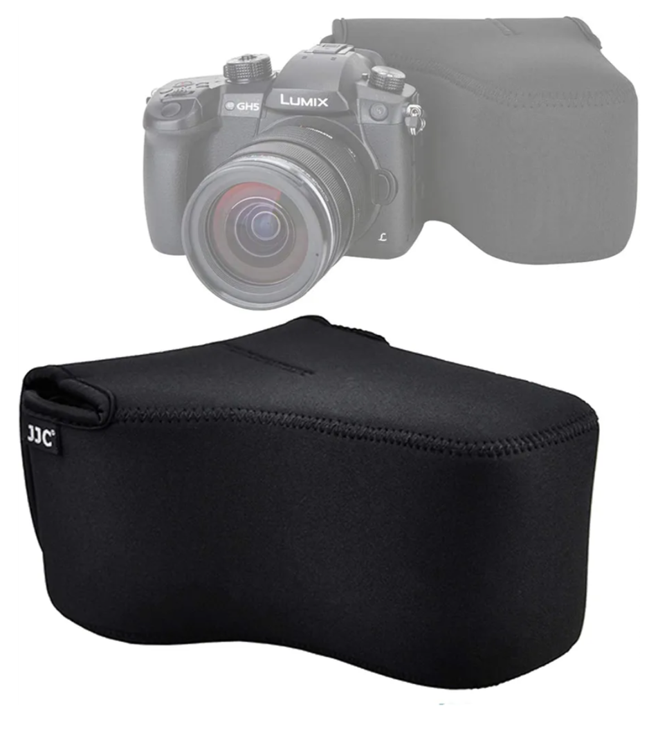 JJC Ultra Light Neoprene Camera Case Pouch Bag for Canon EOS R EOS RP +24-105mm Lens, 80D 70D 750D +18-135/17-85/18-55mm, Nikon D7500 D7200 D5500, Panasonic GH5 GH5S +12-60mm Lens, Water Resistant