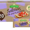 Sanissimo Salmas Chia & Flaxseed, 20 Packs of 3 Crackers, Oven Baked Corn Crackers, Gluten Free, Non-GMO, Kosher Certified (BB: March 19, 2026)