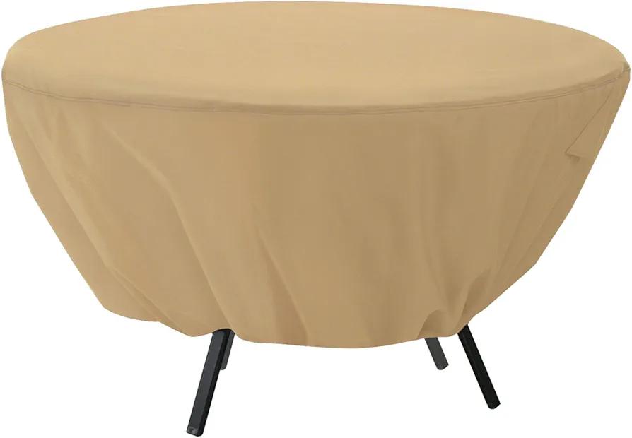 Classic Accessories Terrazzo Water-Resistant 50 Inch Round Patio Table Cover, Outdoor Table Cover