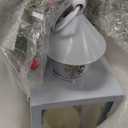 Baquler White 2 Pcs Christmas Metal Candle Lantern and LED Fake Candles 12'' and 15'' Decorative Lanterns with Xmas Ornament Porch Lanterns Indoor Outdoor Decoration Party Gift