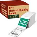 Reli. Thermal Shipping Labels (1100 Pack) 4x6 Thermal Labels | Fanfold, Direct Heat Printer Paper | Shipping Stickers Compatible w/Rollo & Most ThermalPrinters (4"x6", White)
