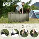 MARCHWAY Ultralight Folding Tent Camping Cot Bed, Portable Compact for Outdoor Travel, Base Camp, Hiking, Mountaineering, Lightweight Backpacking (Army Green)