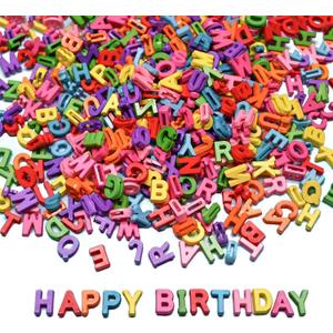 300+ Pieces 9x12mm Big Large Alphabet Letter Beads Charms A-Z Mixed Plastic Shape Loose Bead for Jewelry Making Bracelets Necklaces Key Chains (Classic Solid Colors)