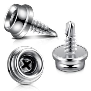 Boat Canvas Snaps Stainless Steel Screw Boat Cover Metal Snaps 3/8 Inch Socket Screw Stud Canvas Tool for Covers (Pack of 24)