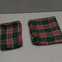 AQOTHES Pack of 2 Christmas Plaid Decorative Throw Pillow Covers Scottish Tartan Cushion Case for Farmhouse Home Holiday Decor Red and Green, 18 x 18 Inches