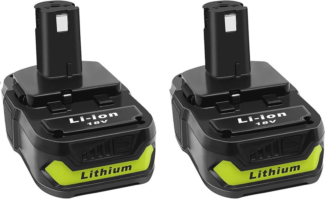2Packs Replacement 18V Battery 3.0Ah for Ryobi 18V One+ Tools, with Advanced Protection Circuit