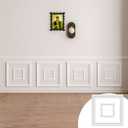 Ar3d 4-Frame Peel and Stick Wall Molding Trim Kit, Polystyrene Molding Wall Trim for Accent Wall, 20"x 20" Self Adhesive Wainscoting Panels, Pre-Cut Wall Molding for Home Decor, Inner 9"x9" and Outer 20"x20"