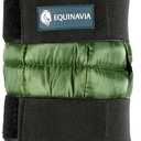 Equinavia Cool Relief Therapy Ice Boots Leg Wraps for Horses, Gel Pack with Adjustable Straps | 16.5" x 15.5" Single - Green - Single - One Size