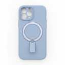Mag-Ring Designed for iPhone 17 Pro Case, Liquid Silicone [Moisturizing Factor] Extreme Soft Slim Phone Case with Stand [Compatible with MagSafe] for 17 Pro 6.3 inch Men Women, Sky Blue