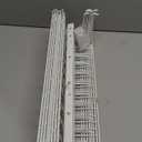 Jumbl Adjustable Wall Mounted 18 Inch Wide Hanging/Over the Door Dantry Organizer and Spice Storage Rack, White