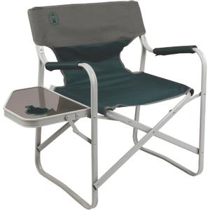 Coleman Outpost Elite Folding Camp Chair with Side Table & Cup Holder, Weather-Resistant Portable Chair with Arm Rests
