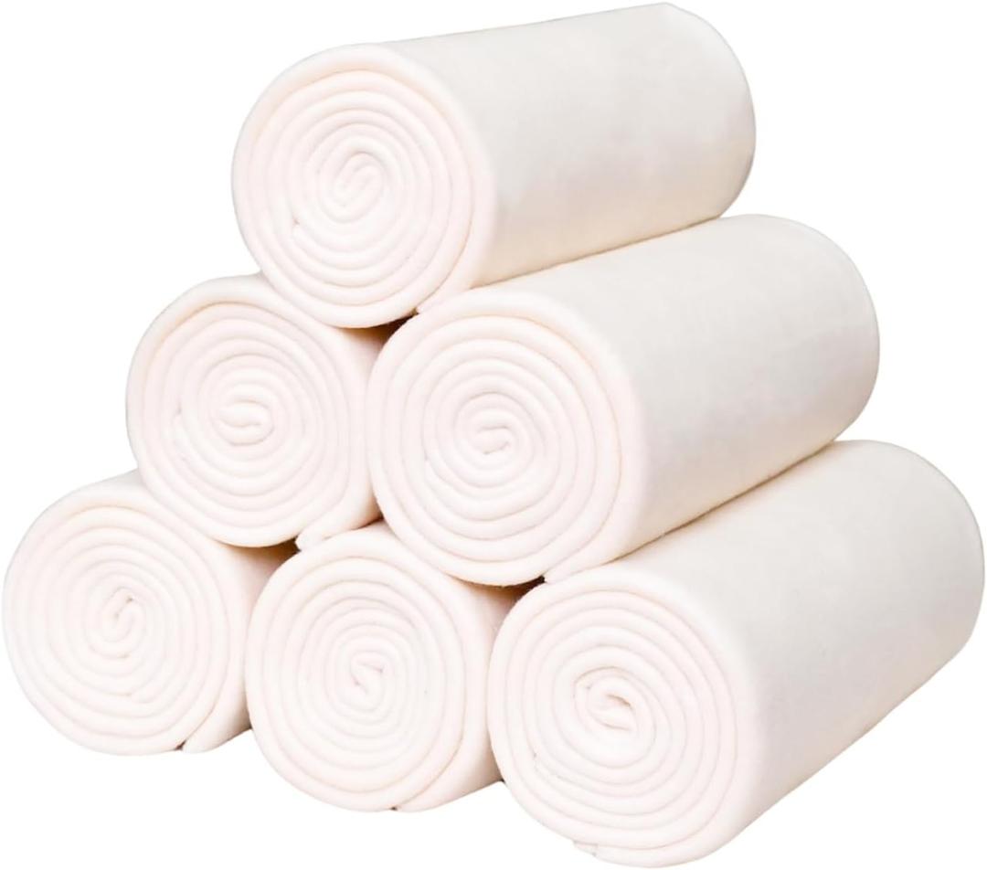 ZYFZCYBL Fleece Throw Blankets Lightweight Warm Soft Cozy Pet-Friendly Bulk Fleece Throw Blanket Solid for Home Bed, SofaOffice,Gifts, Couch (Pack of 6-50 x 60 inchBeige)