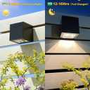 LUHLEE Solar Wall Lights Outdoor,Square Modern Solar Wall Sconce IP65 Waterproof Down Lighting Outdoor Lights for House,Porch,Garden,Yard, Patio,Fence Decor