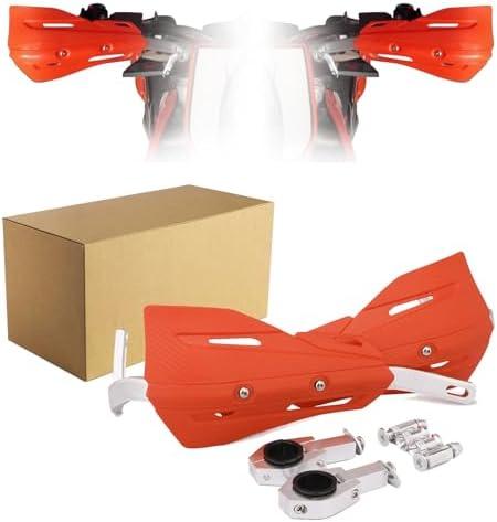 JFG RACING Dirt Bike Hand Guards,Universal 7/8" 22mm and 1 1/8" 28mm Handlebar Dirtbike Handguards Protection for Motorcycle Snowmobile Enduro Motocross Supermoto Scooter ATV Quad - Orange