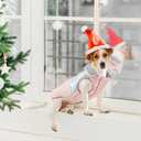 EMUST Reversible Cotton Padded Dog Puffer Vest - Warm Snow Coat for Small/Medium Puppies & Girls, Indoor Outdoor Winter Outfit, Pink, L