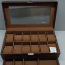 ProCase Watch Box, 12 Slot Mens Watch Case With Drawer, 2-Layer Watch Display Case With Glass Lid, Mens Jewelry Box Storage Holder Organizer, Birthday Valentine Gifts for Men -12Slot, Espresso