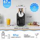 Slushie Machine for Home, No Ice Needed Slushy Machine & Frozen Drink Machine, 6 Presets, Real-Time Temp Display, Auto-Clean Slushy Maker Machine for Margaritas, Frappes, Milkshakes, Party Size（Black）