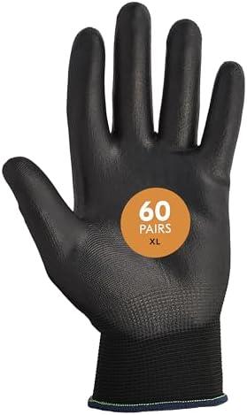 KLEENGUARD G40 Polyurethane Coated Gloves,High Dexterity, Black, 12 Pairs/Bag, 5 Bags/Case XL