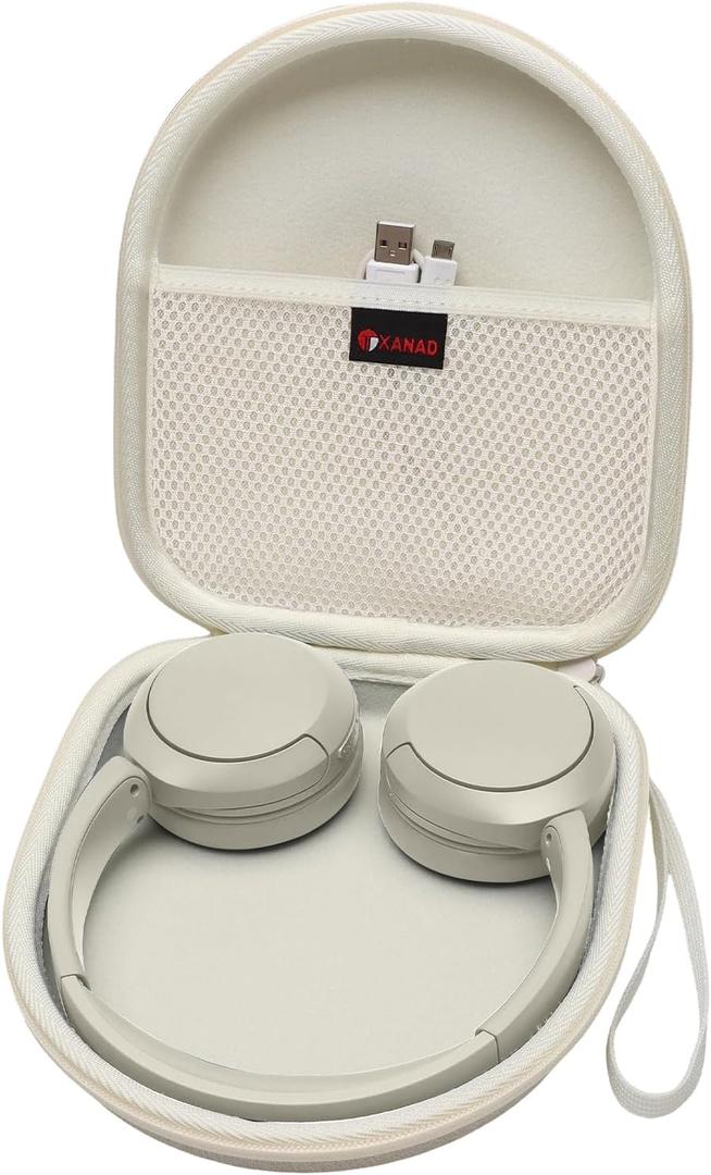 XANAD Hard Case for Sony WH-CH520 / WH-CH510 & JBL Tune 510BT / 710BT / 660NC / Live 660NC Headphone - Cream
