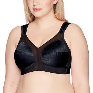 PLAYTEX Womens 18 Hour Comfort-strap Wireless Bra, Full-coverage With 4-way Trusupport, Plum Majestic, 50DDD US Black