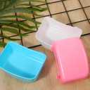 3 PCS Rabbit Feeder Waterer, Chicken Feeder Guinea Pig Food Bowl Hanging 15 oz Food Water Hanging Watering Container Feeding Dish Coop Cup Treats Drinker for Bird Bath Basin Hamster Bed