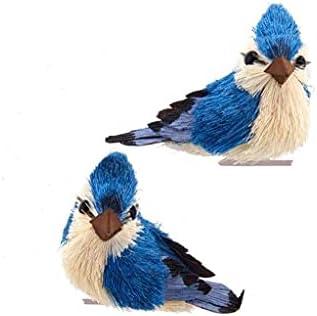 Blue Jay With Clip Ornaments, 2 Assorted