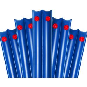 8Ft Pool Water Bags,Double Chamber Water Tubes for Inground Pool Cover 0.4mm PVC(27Gauge) Extra Durable Pool Cover Weights for Winter Pool Cover Closing (Blue, 5Packs-8Ft)