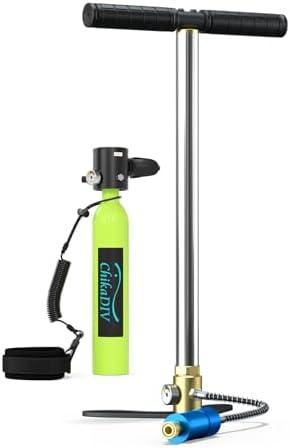 CHIKADIV Mini Scuba Tank,Portable Diving Tank,0.5l Lung Tank for Snorkeling Diving, Reusable Scuba Diving Kit Gear Underwater Breathing Training, Emergency Rescue
