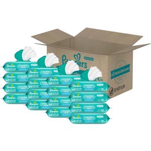 Pampers Baby Wipes, Complete Clean Baby Fresh Scented Wipe, Gently Cleans Head to Toe, 1152 Total (16 Flip-Top Packs)