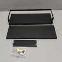 RICHER HOUSE Dual-Level Guardrail Floating Shelves, Rustic Wood Bathroom Shelf Wall Mounted, Over Toilet Paper Storage Shelves for Wall Decor, Bathroom Organizers - Black (2 in 1)