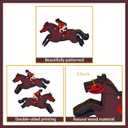 6pcs Derby Decorations Wooden Table Centerpieces Double Sided Derby Party Supplies Horse Party Table Decorations for Horse Racing Festival Tiered Tray Decor Supplies