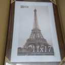 VCK 11x17 Picture Frame 3 Pack, Brown Wood Poster Frame with Exclusive Wood Grain, Wall Mounting Hanging