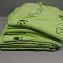 Tatuo 12 Pcs Dog Grooming Towels 28 x 55 Inch Microfiber Drying Pet Bath Towels Dog Absorbent Towel Quick Drying Puppy Bathing Supplies for Small Medium Large Puppy Cat(Green,Paw, Bone)