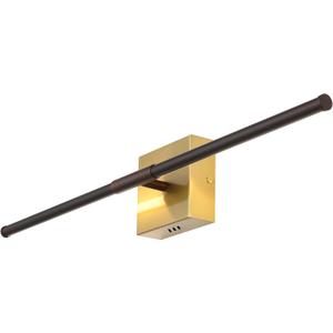 JONATHAN Y JYL7022F Makena 28" Dimmable Integrated LED Modern Metal Wall Sconce Minimalist, Modern, Contemporary, Living Room, Dining Room, Bedroom, Bathroom, Oil Rubbed Bronze/Brass Gold
