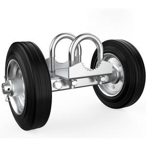 6" Heavy Duty Farm Gate Wheel, Rubber Rolling Gate Wheel Carrier for Driveway Chain Link Fence Parts Metal Tube Gates, Driveway Gate