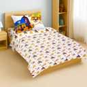 Paw Patrol Sheet Set Puppies Ready - Bundle of Paw Patrol Bedding Including: Flat Sheet, Fitted Sheet, and Pillowcase for Twin Bed Plus Stickers, More for Kids
