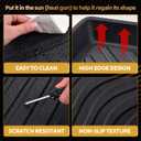 Naibeve Floor Mats for 2022-2025 2026 Jeep Wagoneer 8 Seats-All Weather for Jeep Wagoneer Floor Mats Liners (2nd Row Bench Seats) Cargo Liner Behind The 3rd Row Waterproof Interior Accessories