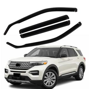 in Channel Window Visors for Ford Explorer 2020 2021 2022 2023 2024 2025 2026, Durable Rain Guards, Vent Window Visors Shades, Wind Deflectors for 20-26 Explorer, 4PCS