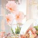 Large Giant Flowers Artificial Silk Flower: Big Fake Flower for Decoration Wedding Reception Essential Decoration 5.58ft 3D with Stems and Stands Party Banquet Background Home Decor Champagne