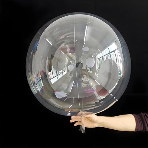 Bobo Balloons 25 Packs, 24 Inch Helium Style Transparent Bubble Bobo Balloons for LED Light Up Balloon, Gifts for Christmas,Wedding,Birthday Party Decorations (LED String Not Included) (25 PCS)