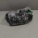 Eddoyee Harem Pants for Women, High Waisted Elastic Cropped Pants Ankle Length with Cargo Seam Layered Design (Small, Black)