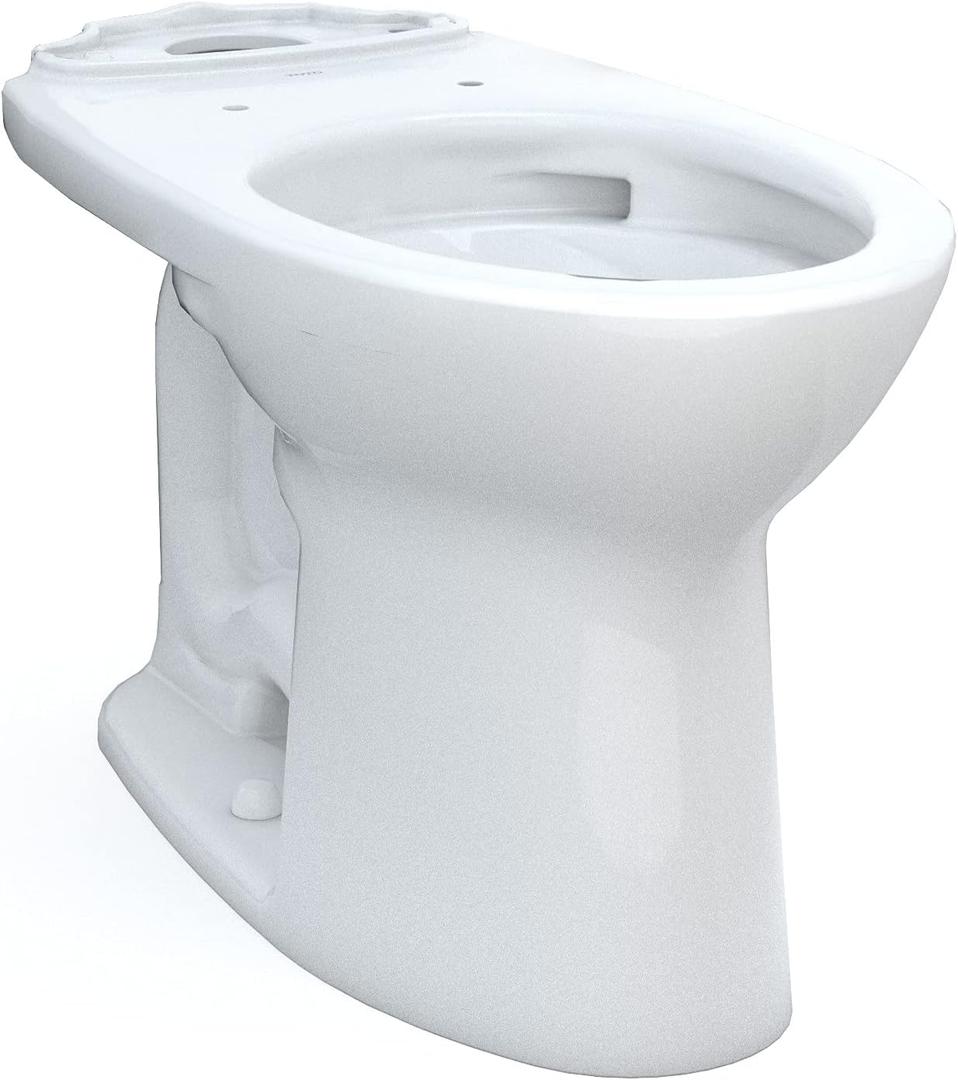 TOTO Drake Elongated TORNADO FLUSH Toilet Bowl with CEFIONTECT, Cotton White - C776CEG#01