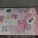 deAO Baby Doll Accessories12-14 Doll Playset with High Chair Crib Bed Play Mat Storage Bag Handbag - 6 in 1 Pink Dolls Playset with Furniture Gifts for Girls