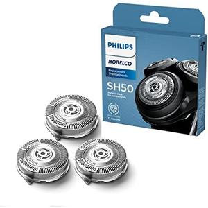 Philips Norelco SH50/52 Shaving Heads, Compatible with Philips Shavers Series 5000 and 6000, Powerful Performance, Self-Sharpening, 3 Pieces, Model SH50/52 Replaces Model HQ9/50, HQ56/50 and RQ11/50