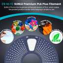 SUNLU PLA Plus Filament 1.75mm Black 1KG, Neatly Wound 3D Printer Filament 1.75mm, PLA+ 1000g, Dimensional Accuracy +/- 0.02 mm, Fit Most FDM 3D Printers, 1kg Spool (2.2lbs), Black