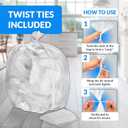 Reli. 40 to 45 Gallon Trash Bags Heavy Duty | 125 Trash Bags with Ties | Super Sizeable, Clear, Serious Garbage Cleanup