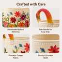Laundry Baskets with Handles, Totes bags, Hampers, Large Quilted Laundry Basket, Fabric Soft Storage Baskets for Nursery, Bedroom, Laundry Room (style 1)