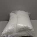 100% Cotton Bed Pillows - King Size Set of 2 - Breathable Cotton Cover - Soft, Comfy Down Alternative for Back & Stomach Sleepers - Low Density, Low Loft Support & Machine Washable - 20" x 40" (White)