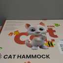 2 in 1 Wooden Cat Hammock, Comfortable and Breathable Hanging Cat Bed with Soft Mattress and PillowSuitable for Cats or Small dogs1